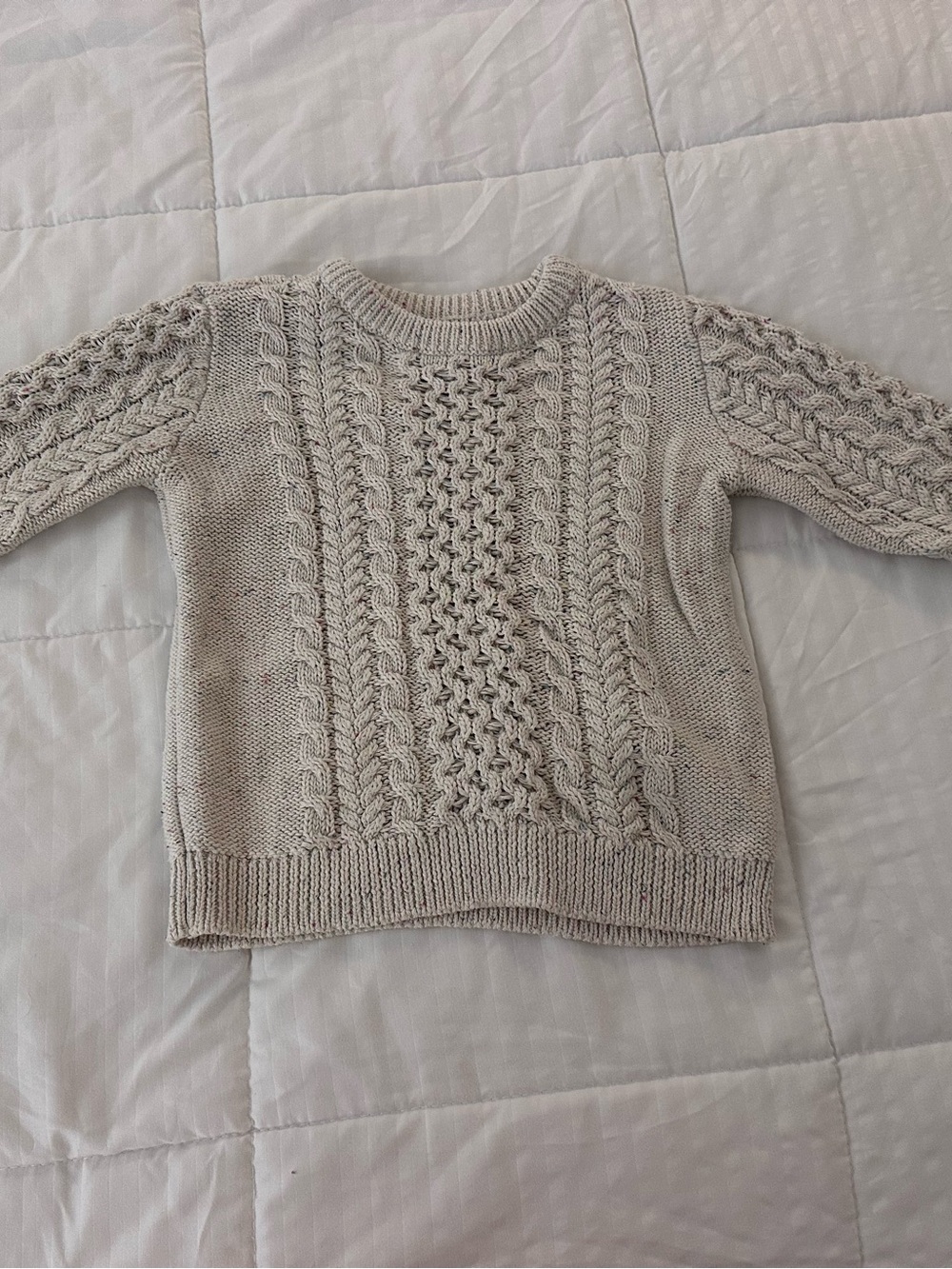 Old Navy Cream Cable-Knit Crewneck Sweater